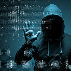 Equifax breach 2017- hacker holding hand up