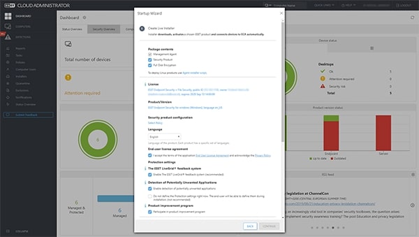 ESET Cloud Administrator - Startup Wizard