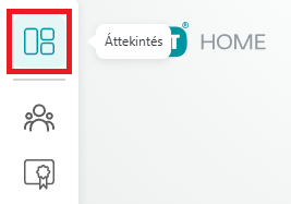 1. Nyissa meg az ESET HOME portál kezdőlapját a bal felső sarokban lévő "Áttekintés" gombra kattintva.