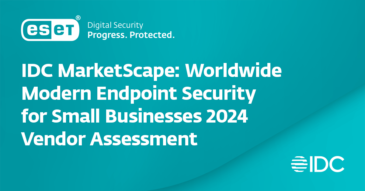 ESET named a Leader in IDC MarketScape Vendor Assessment 2024 | ESET
