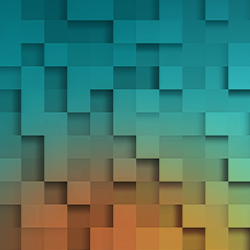 blocky teal cube that looks like a minecraft object