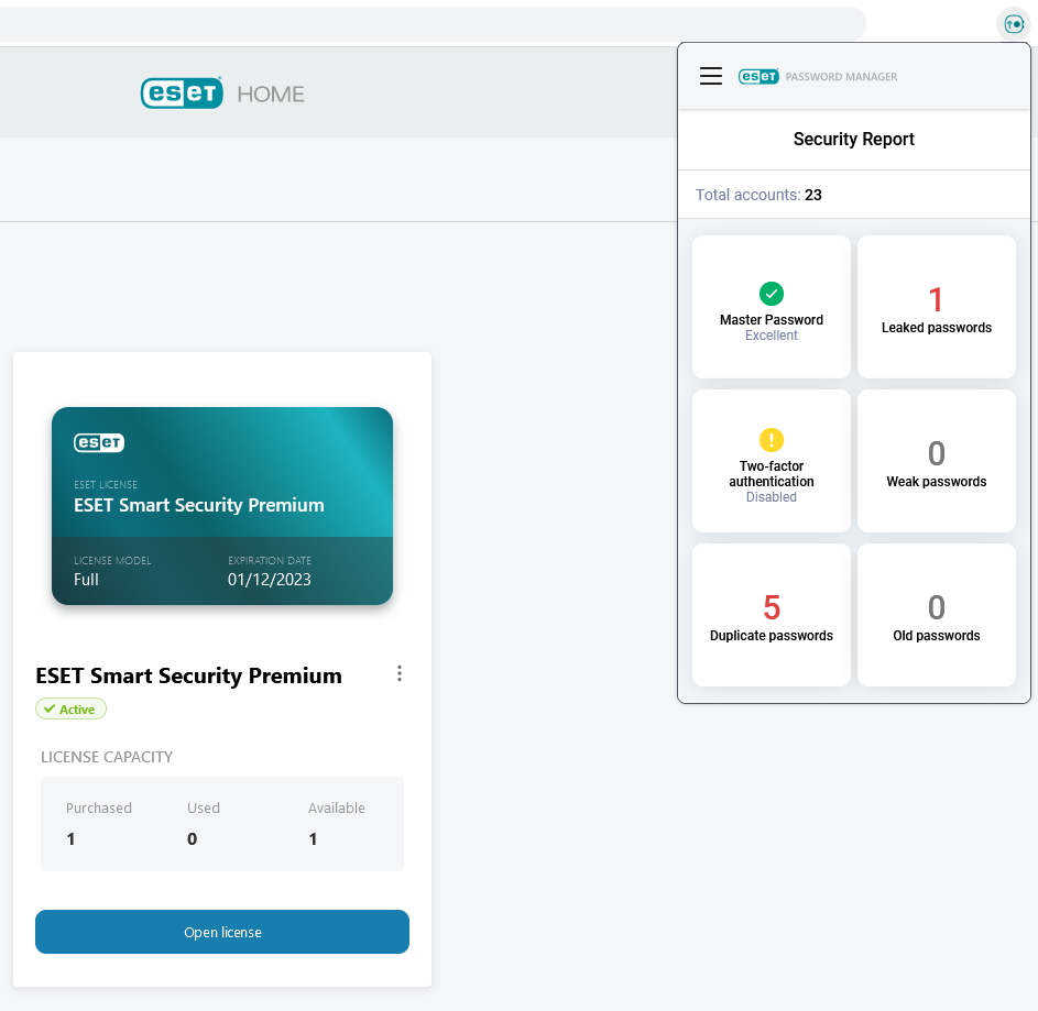 Graphic representing ESET's security report feature, highlighting detailed insights and analysis of cybersecurity activities and threats.