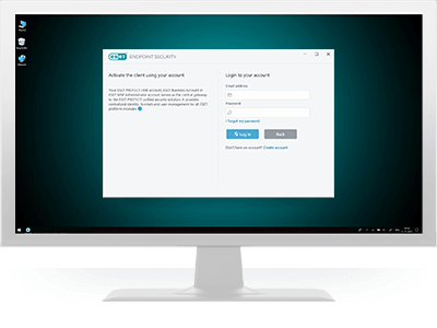 ESET PROTECT Hub login screen.