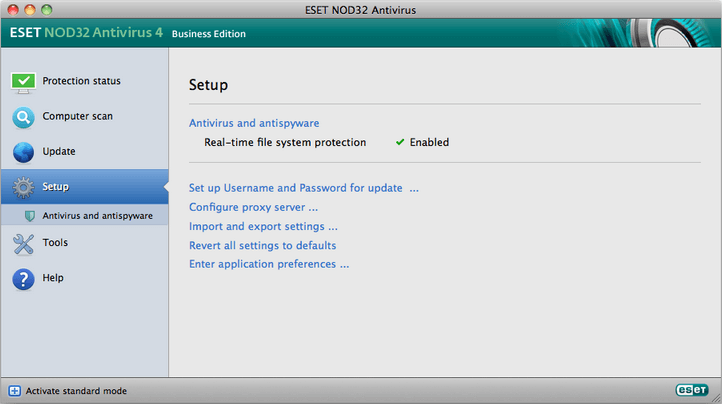 ESET NOD32 Antivirus Business Edition for Mac OS (obraz)
