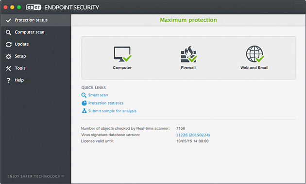 ESET Endpoint Security for OS X - Protection status image