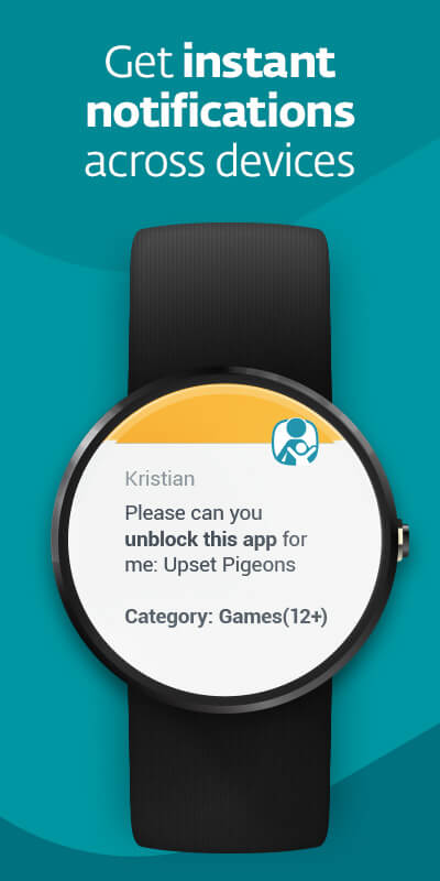 Receive instant notifications from the application across all devices.