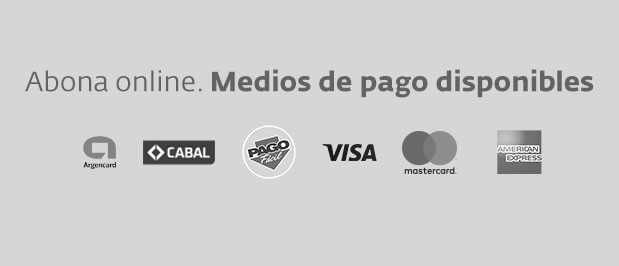 Medios de pago disponibles