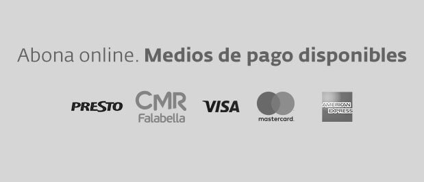 Medios de pago disponibles