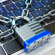 Image of lock on laptop