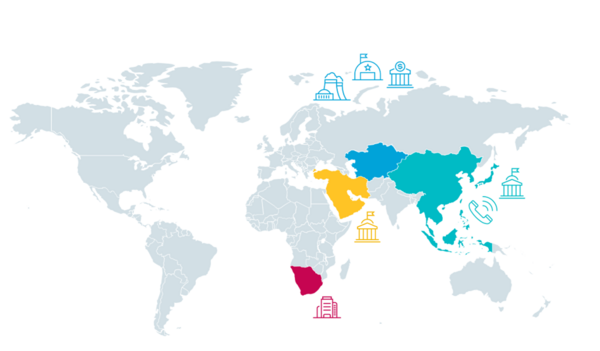 図1. 標的となった地域と業界のマップ