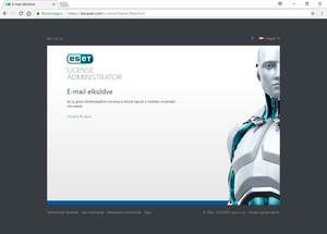 ESET ELA - E-mail elküldve A rendszer elküldi az egyedi jelszó létrehozásához szükséges levelet a megadott e-mail címre.