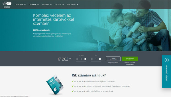 1. Kérjük, a termék oldalán kattintson a Webshop gombra. 1. Kérjük, a termék oldalán kattintson a Webshop gombra.