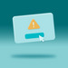 a notification on a green field with a warning triangle in yellow