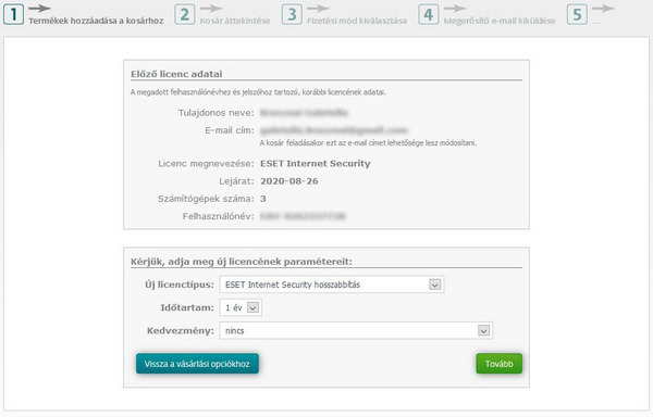 3. Válassza ki az előfizetés időtartamát, majd kattintson a Tovább gombra. 3. Válassza ki az előfizetés időtartamát, majd kattintson a Tovább gombra.