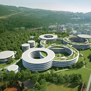 Design-Studie des zukünftigen ESET Campus von Atelier 11 für die Ausschreibung des Geländes. Quelle: Atelier 11.