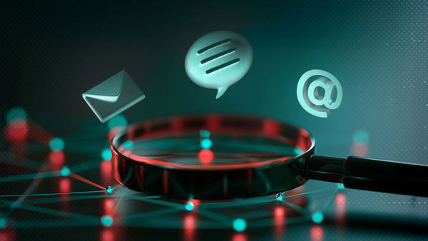 Magnifying Glass Under Social Logos