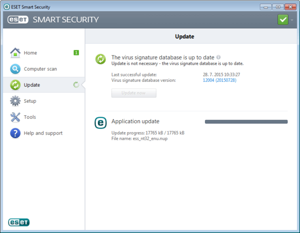 Windows 10 compatibility with ESET, Application update Windows 10 compatibility with ESET, Application update image