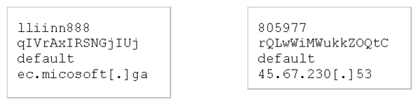 図9. E5E6E100876E652189E7D25FFCF06DE959093433(左)とFA6A40D3FC5CD4D975A01E298179A0B36AA02D4E(右)の構成の一部
