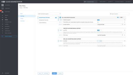 ESET Full Disk Encryption - ESET Cloud Administrator screenshot
