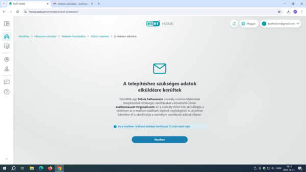 4. Az Ön által kiválasztott személy emailben megkapja a telepítéshez szükséges információkat, és 72 óra áll rendelkezésre a VPN aktiválásához (utána a VPN aktiváló kód lejár.) 4. Az Ön által kiválasztott személy emailben megkapja a telepítéshez szükséges információkat, és 72 óra áll rendelkezésre a VPN aktiválásához (utána a VPN aktiváló kód lejár.)