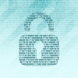 A lock representing DLP made out of code