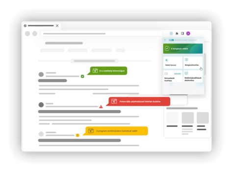 Víruskeresés és biztonságos vásárlás 24 órás védelem a rosszindulatú programok, a gyanús webhelyek és az e-mailes vagy SMS-es csalások ellen