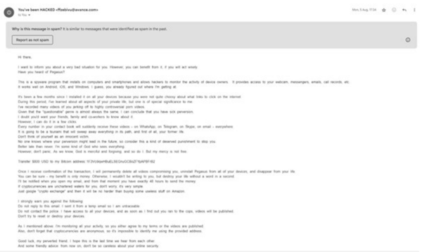 セクストーション（性的脅迫）・偽のセクストーション