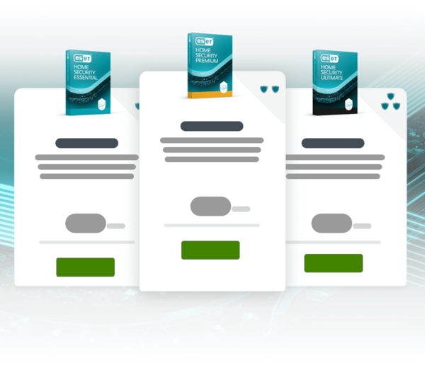 ESET Portfolio - ESET Home Security Essential, ESET Home Security Premium, ESET Home Security Ultimate