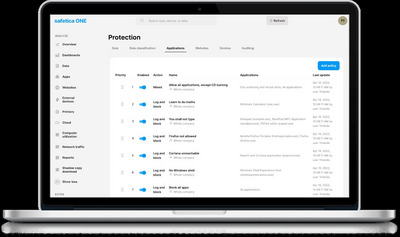 Управление. Обновленная консоль управления Safetica ONE 11.0 с упрощенной навигацией. ESET.