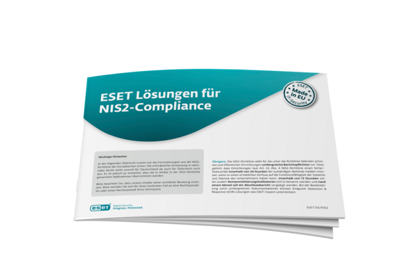 Flyer: ESET Lösungen für NIS2-Compliance