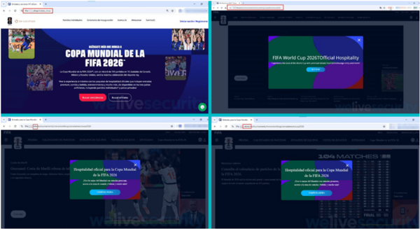図13. FIFAワールドカップ2026サイトを偽装した別のサイト