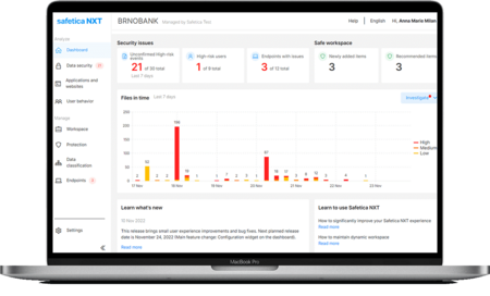 Информация о событиях. Непрерывный анализ потоков конфиденциальных данных в новом продукте Safetica NXT.