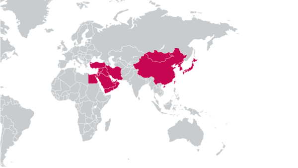 Rozkład geograficzny celów Gelsemium