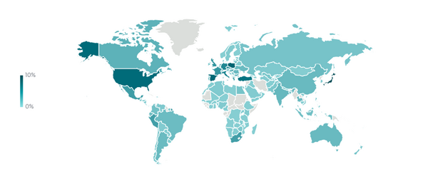 Киберқылмыскерлердің әлем бойынша белсенділігі: 2023 жылдың желтоқсаны - 2024 жылдың мамыры.