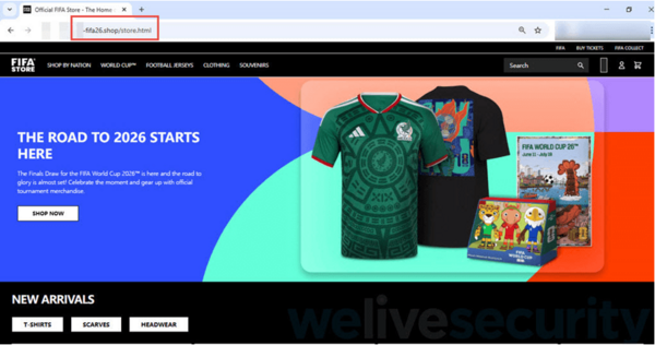 図6.偽のFIFAサイト
